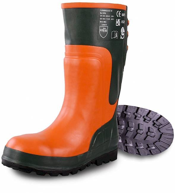 Hase Lumberjack Forstgummistiefel aus Naturkautschuk Größe 45