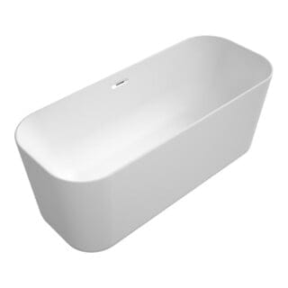 V&B Rechteck-Freistehwanne FINION 170x70cm, Zulauf, Des-Ring, st. wh., chr