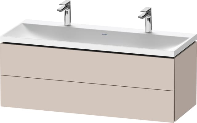 Duravit Möbel-Set L-Cube 120x48x48cm, m 2 HL, 2 Schub., Tau matt