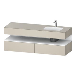 Duravit Einbauwaschtisch-Möbel-Set Qatego 160x50x60cm, Kon-WTU, B r, we m/tau matt