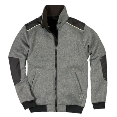 SCHEIBLER Strick-Blouson Piering Gr. XL, grau-meliert