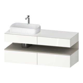 Duravit Waschtischunterschrank Qatego 140x55x60cm, T m/we g, Pl, B l, Nischenb