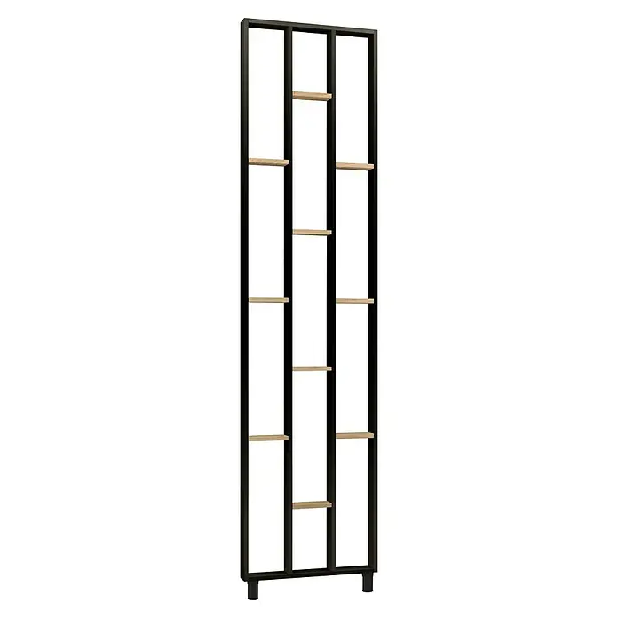 Mixpol Profile Raumteiler Cube Saragossa/SW (63,4 x 250 cm, Natur/Schwarz)