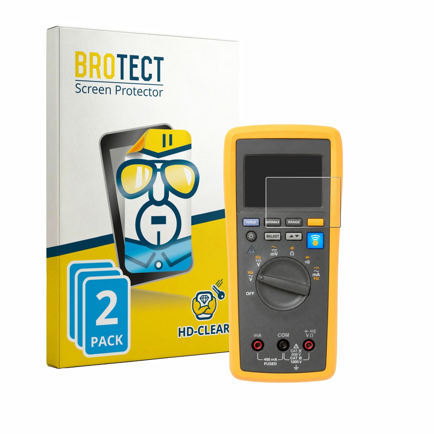 2x Fluke 3000 FC Displayschutzfolie Transparent