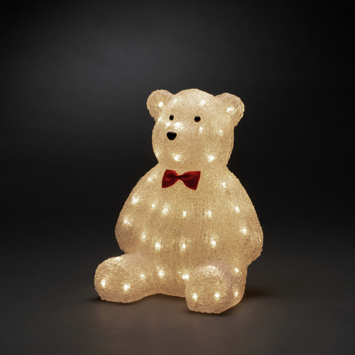 Konstsmide LED-Dekoration, Teddybär, Höhe: 38 cm, Außentrafo, weiß - weiss