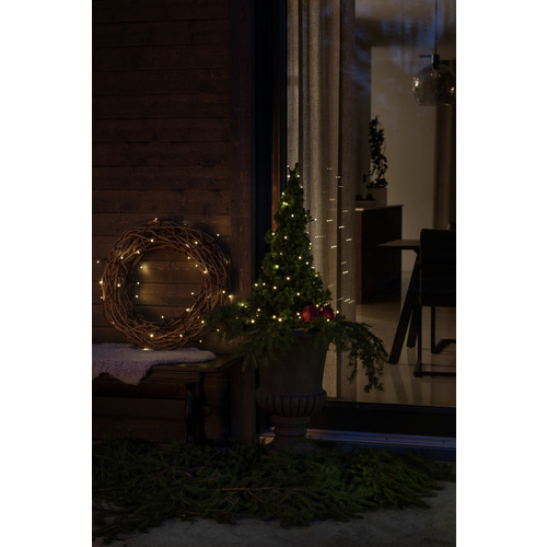 Konstsmide LED-Lichterkette, schwarz, Kabellänge: 8,4 m - weiss