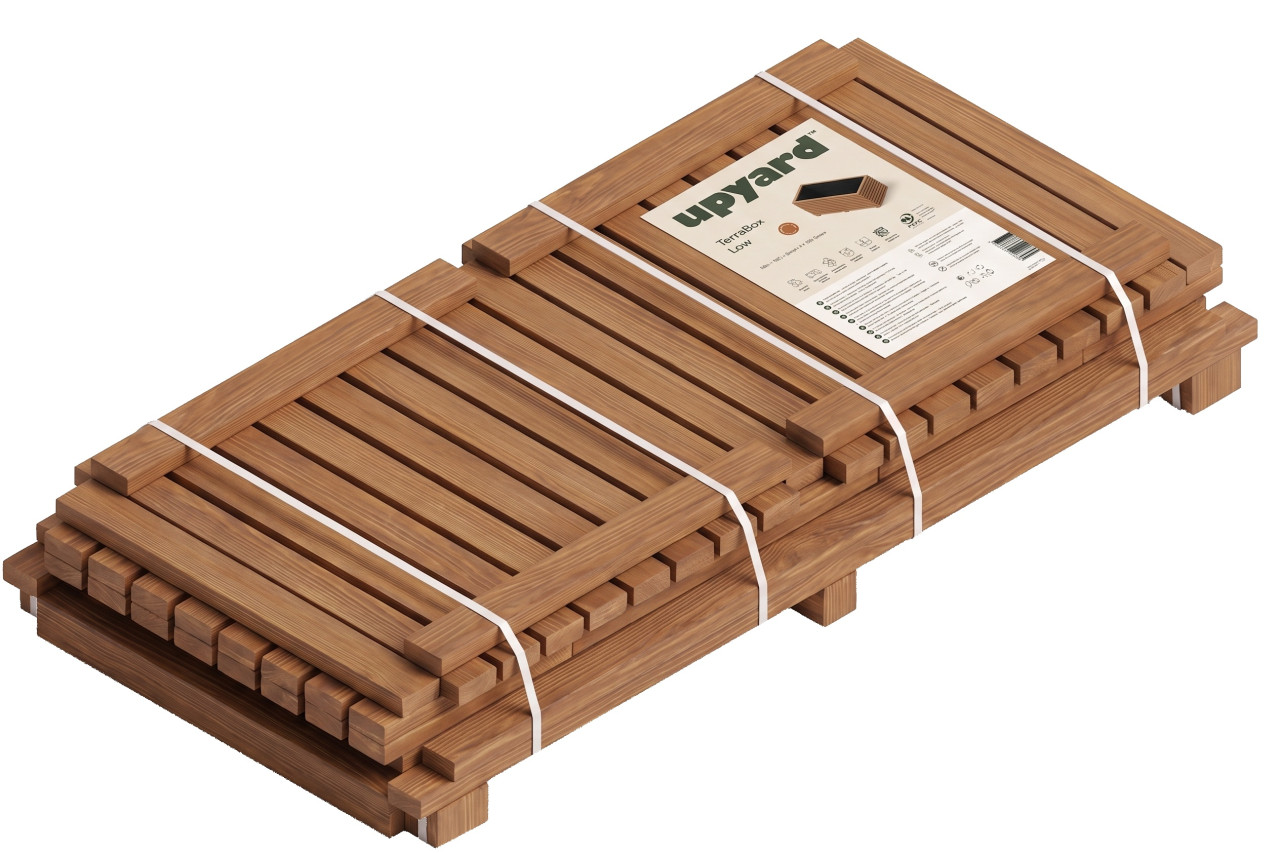 Upyard Pflanzkübel TerraBox Low Holz 100 x 50 cm natur inkl. Einlage Bild 3