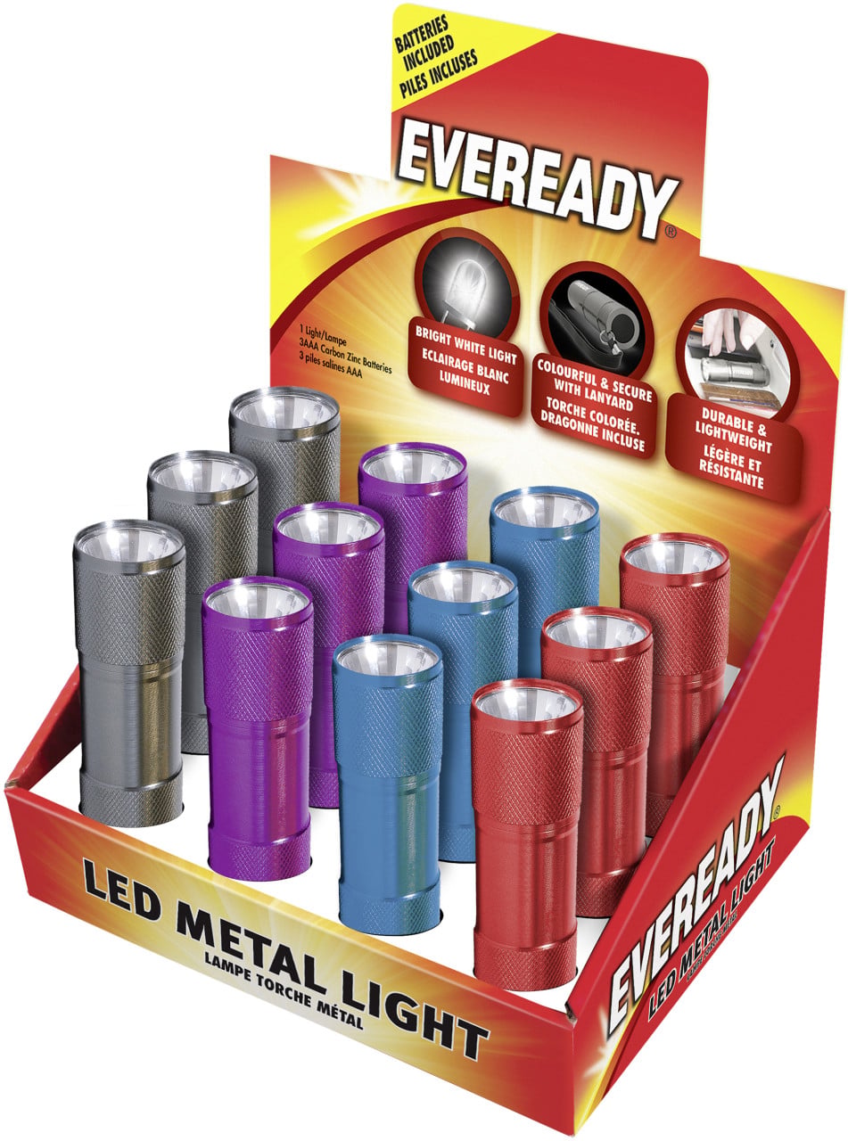 Eveready LED Taschenlampe Value 50 Lumen farblich sortiert