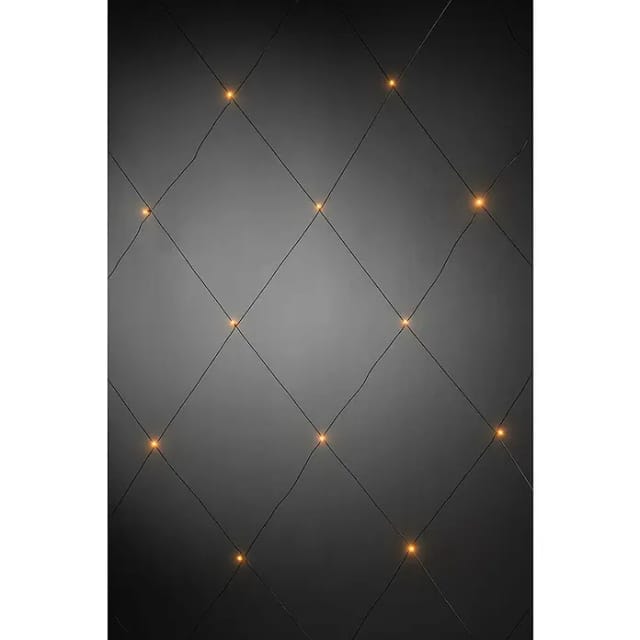 Konstsmide Lichternetz, 3 m mit 96 LED, bernsteinfarben - schwarz