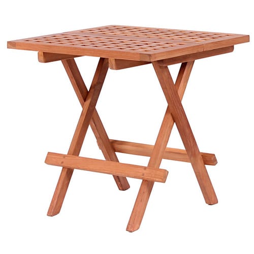 DEVRIES Beistelltisch »Woodie«, BxHxT: 50 x 50 x 50 cm, Tischplatte: Teakholz - braun