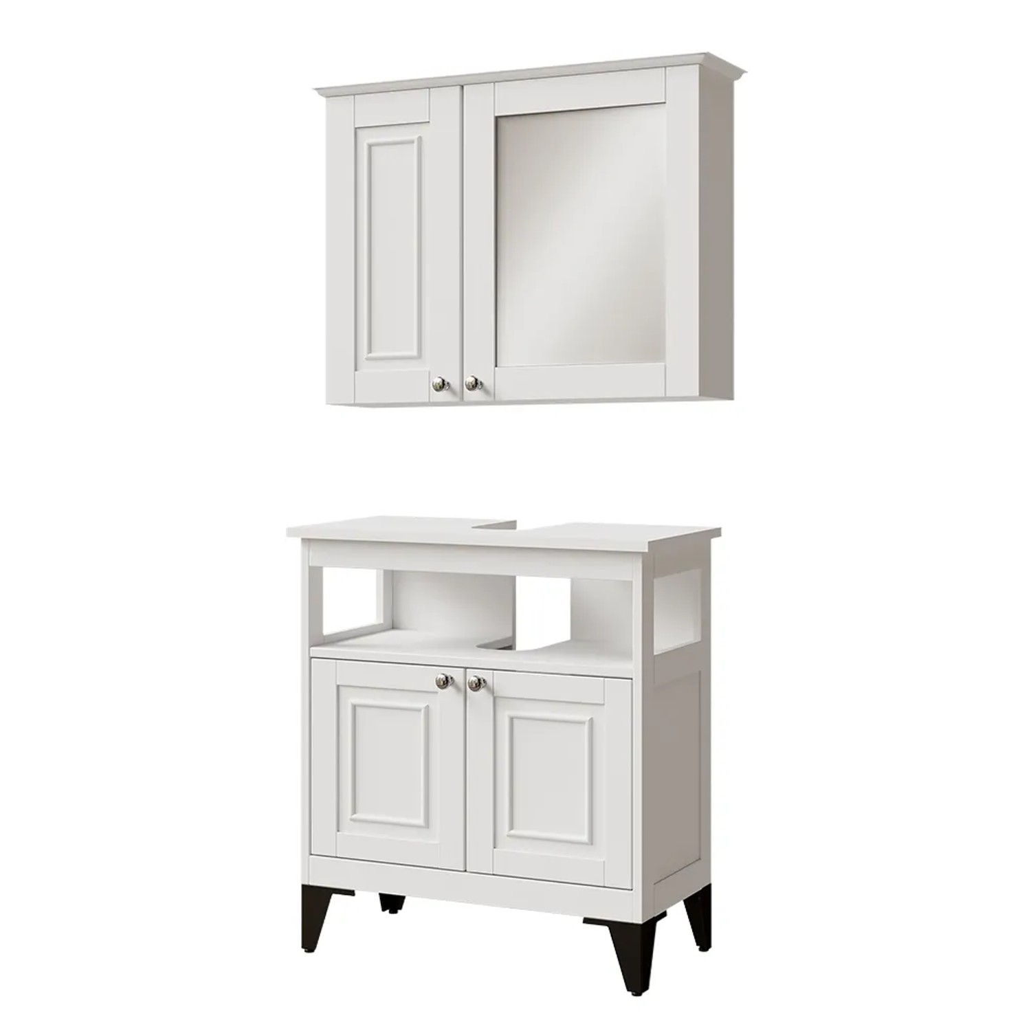 Vicco Badmöbel-Set Vanity Weiß 2 Teile