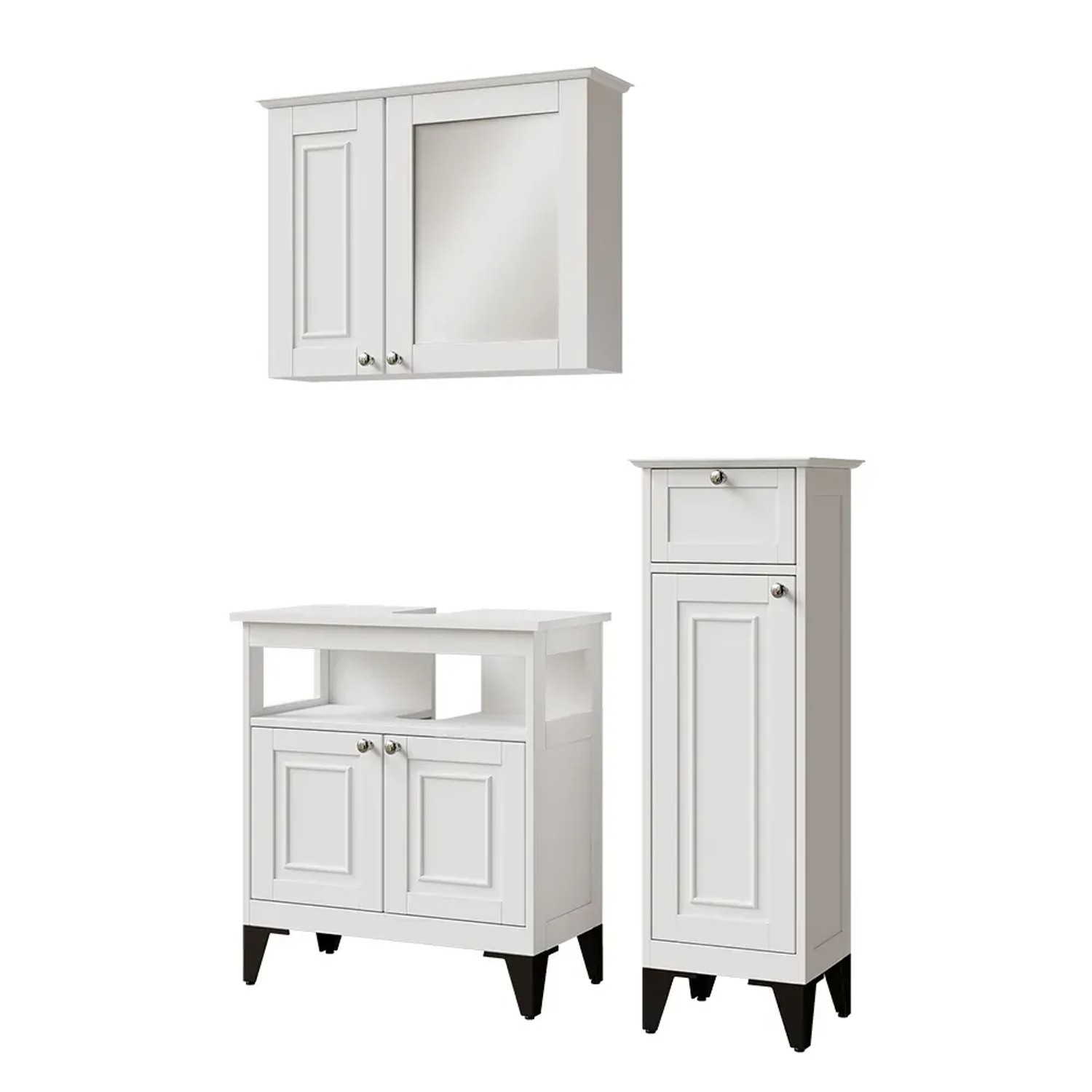 Vicco Badmöbel-Set Vanity Weiß 3 Teile
