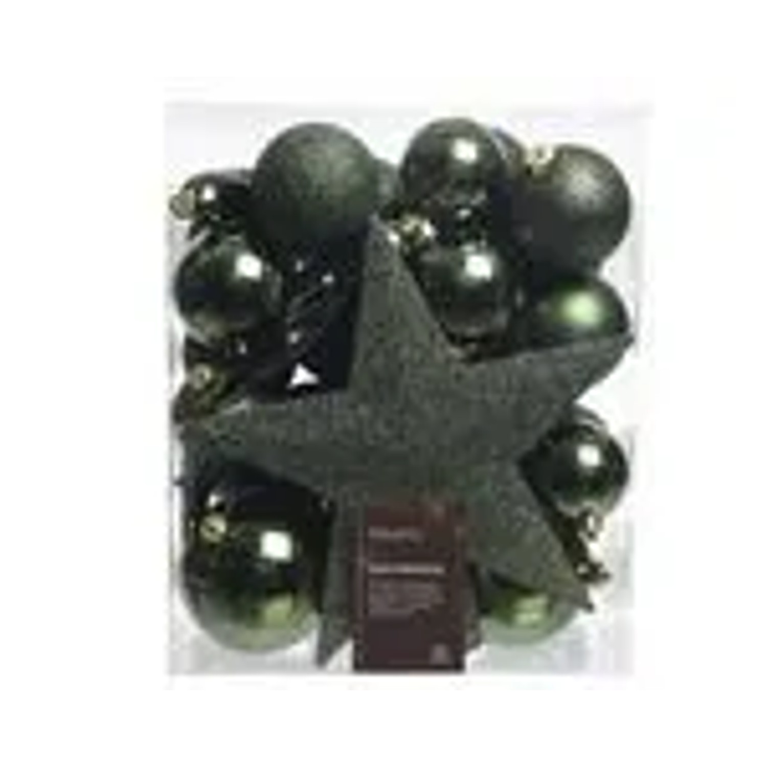 Kaemingk Weihnachtsbaumkugeln Bruchfest 8 cm 33 Stueck Gruen