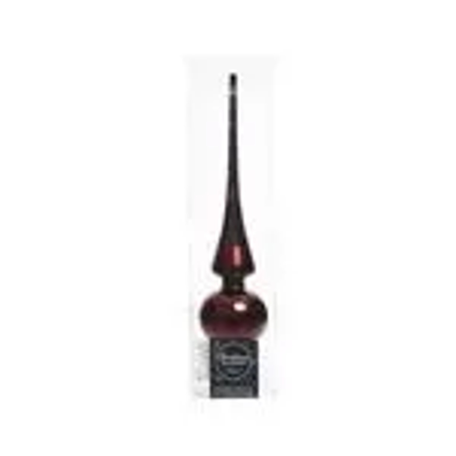 Kaemingk Christbaumschmuck Christbaumspitze Glas 6 x 26 cm Ochsenblut Glaenzend