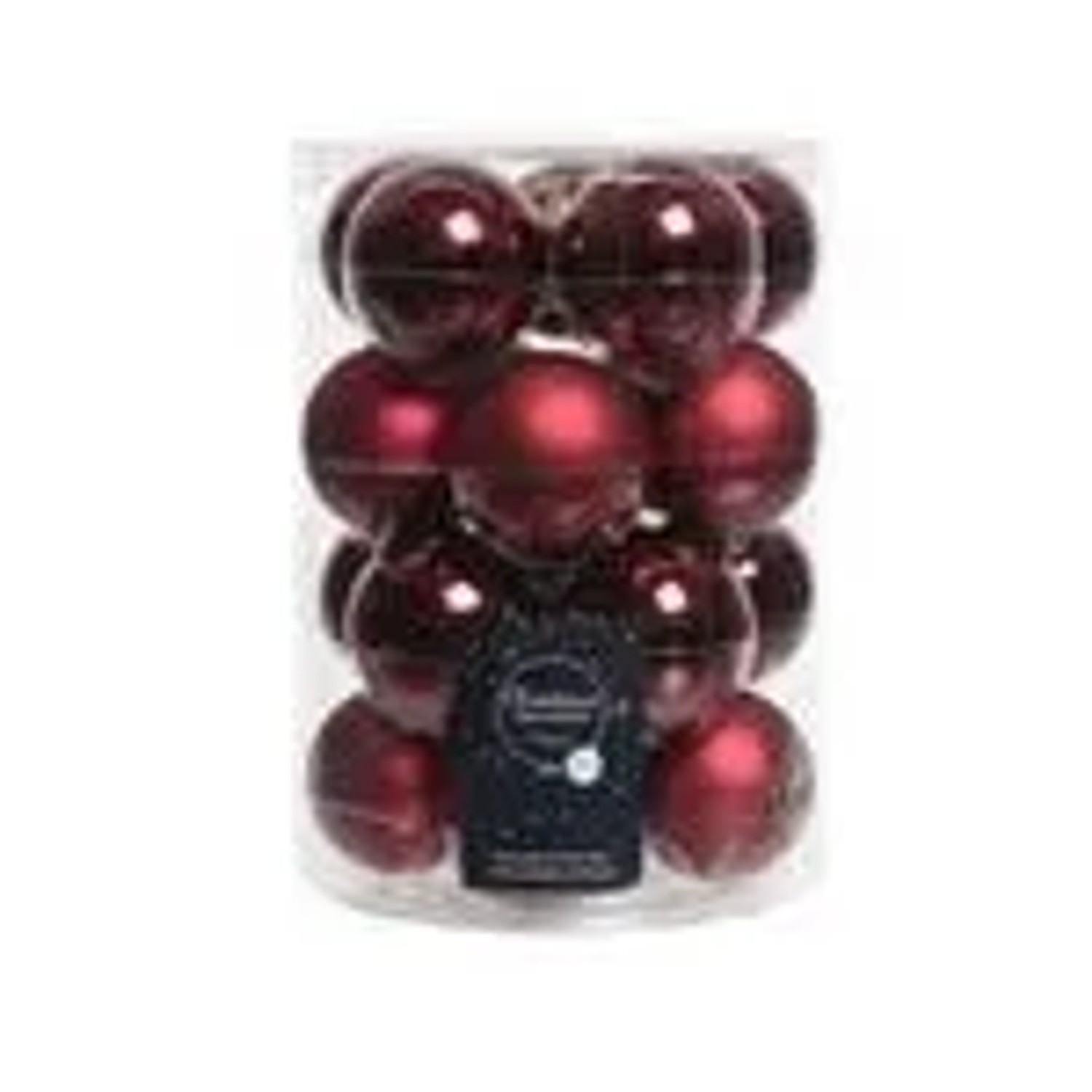 Kaemingk Weihnachtsbaumkugeln Glas 6 cm 20 Stueck Rot Glanz Matt