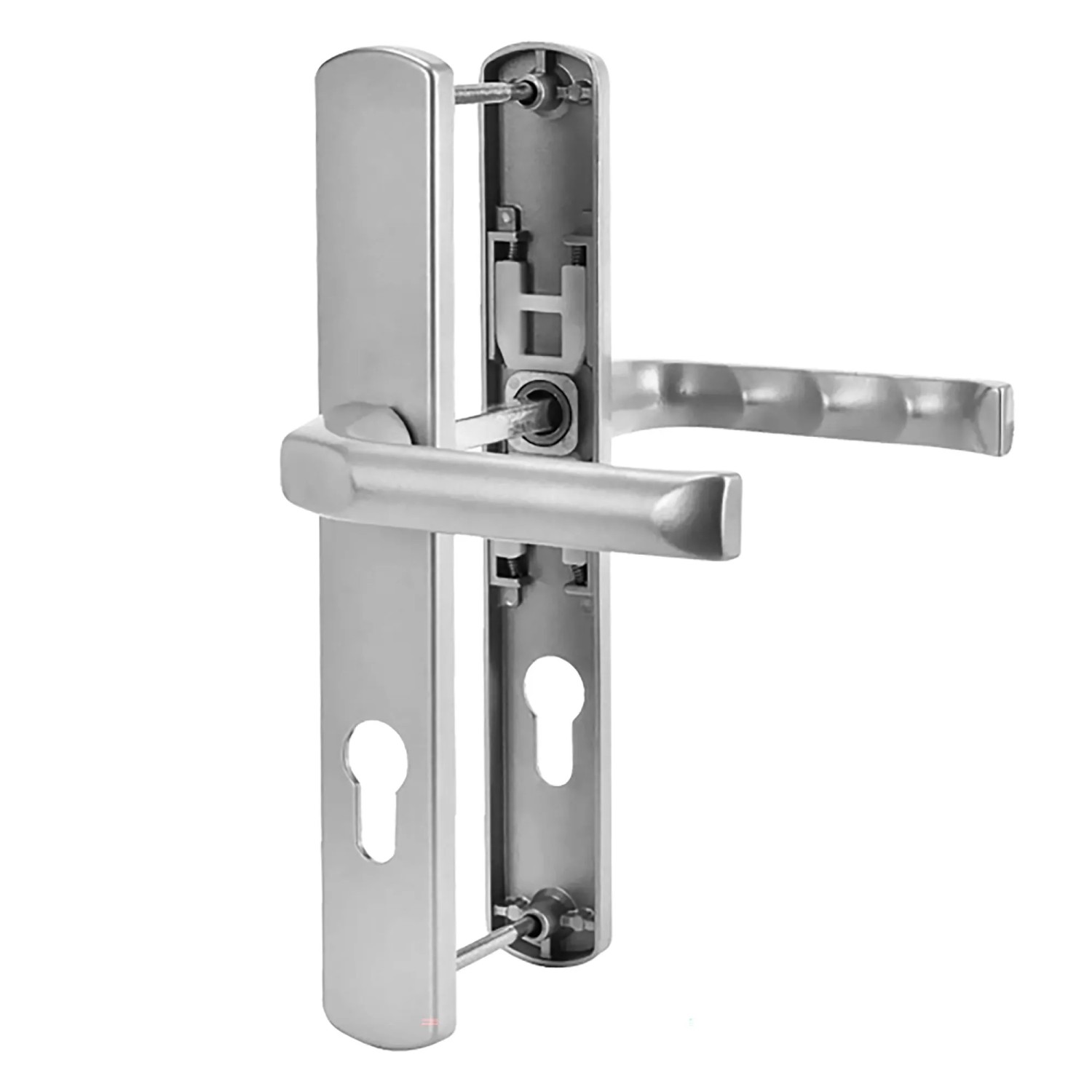 Quadroform Drückerset für Holz-Net-Systeme Silber