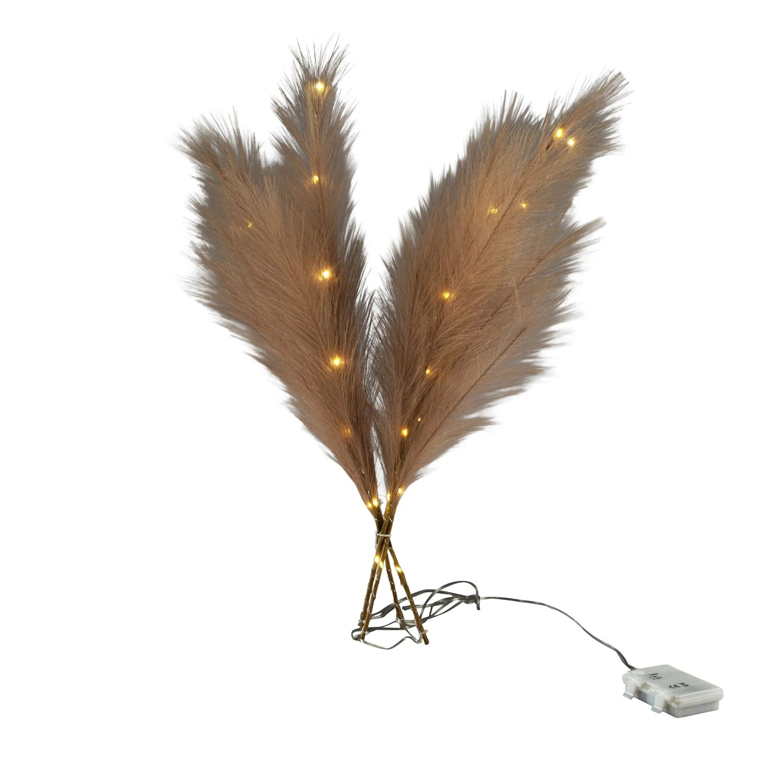 Konstsmide Dekoration Pampasgras mit 28 Warmweißen LEDs für Innen Beige