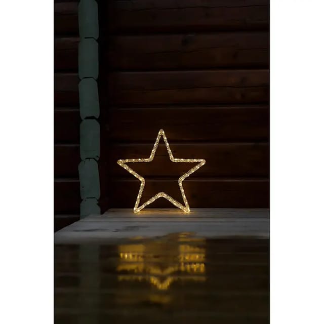 Konstsmide Weihnachtssterne Acryl Doppelt mit 102 Warmweißen LEDs für Außen