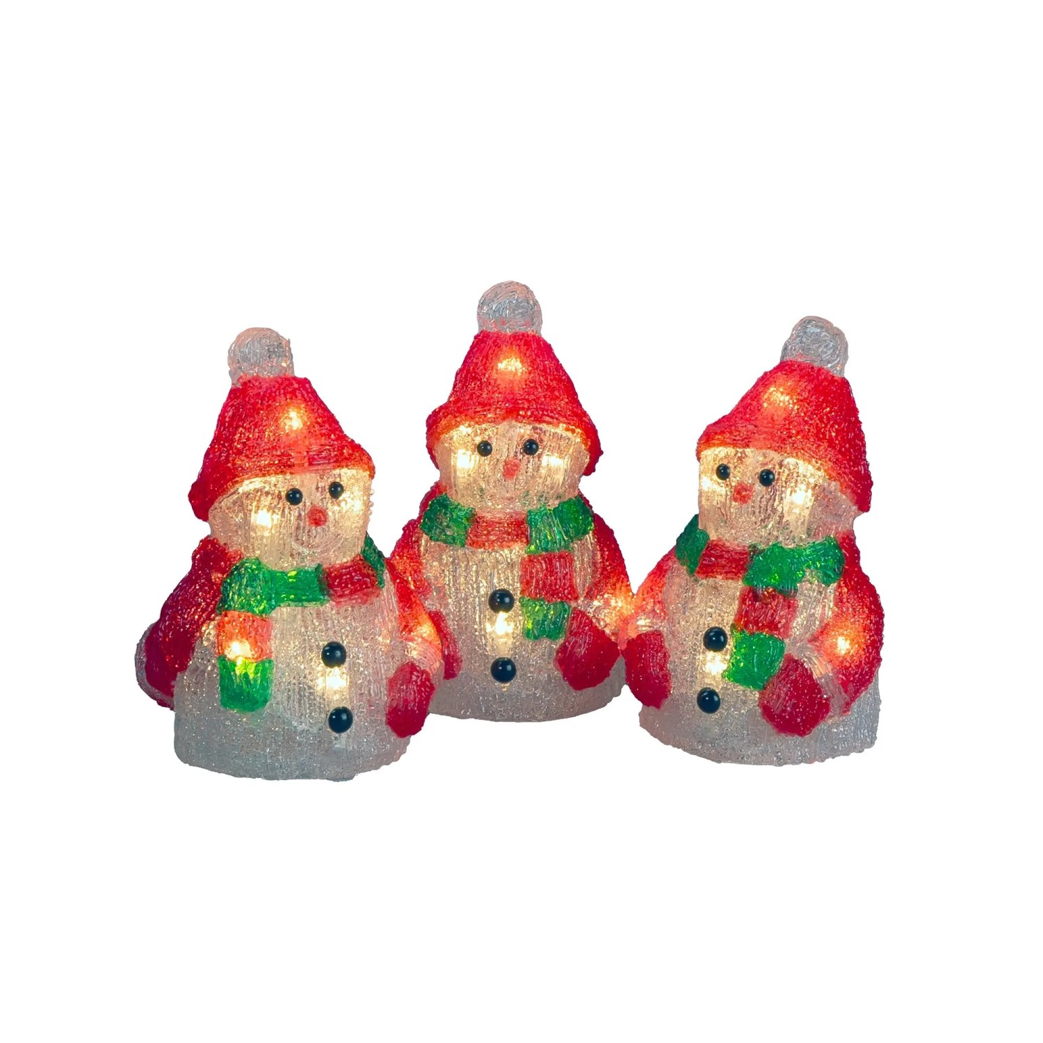 Konstsmide LED-Dekofigur-Set Schneemann Acryl für Außen 3 Stück