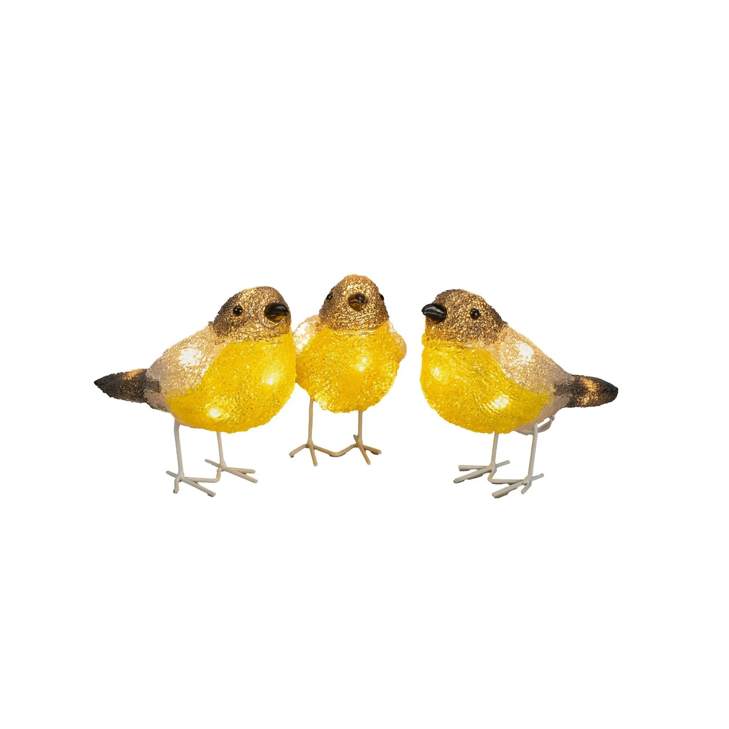 Konstsmide LED-Dekofigur Vögel Acryl für Außen 3 Stück