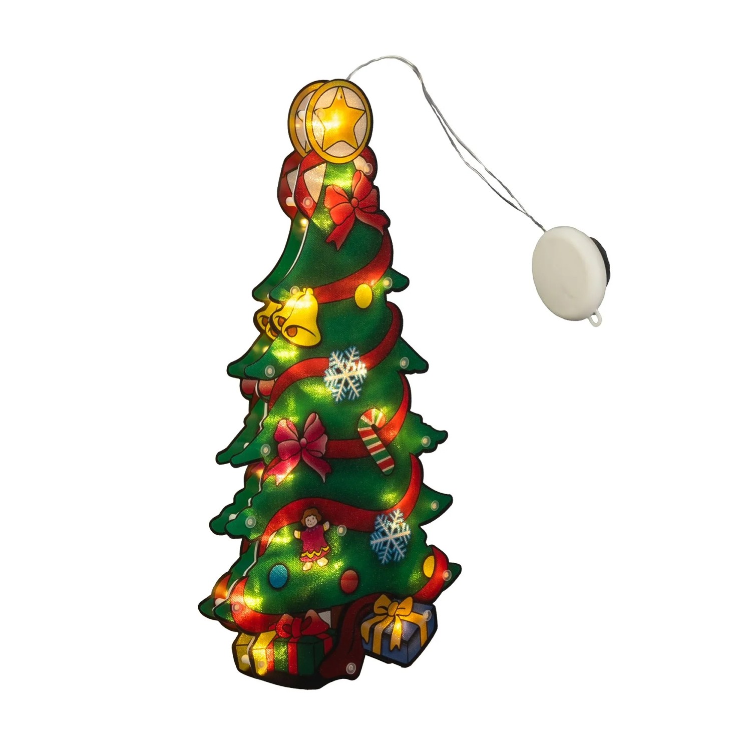 Konstsmide Fenstersilhouette Weihnachtsbaum mit 35 Warmweißen LEDs für Innen