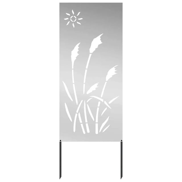 vidaXL Garten Sichtschutz-Leinwand Silber 50 x 140 cm Verzinkter Stahl 876278
