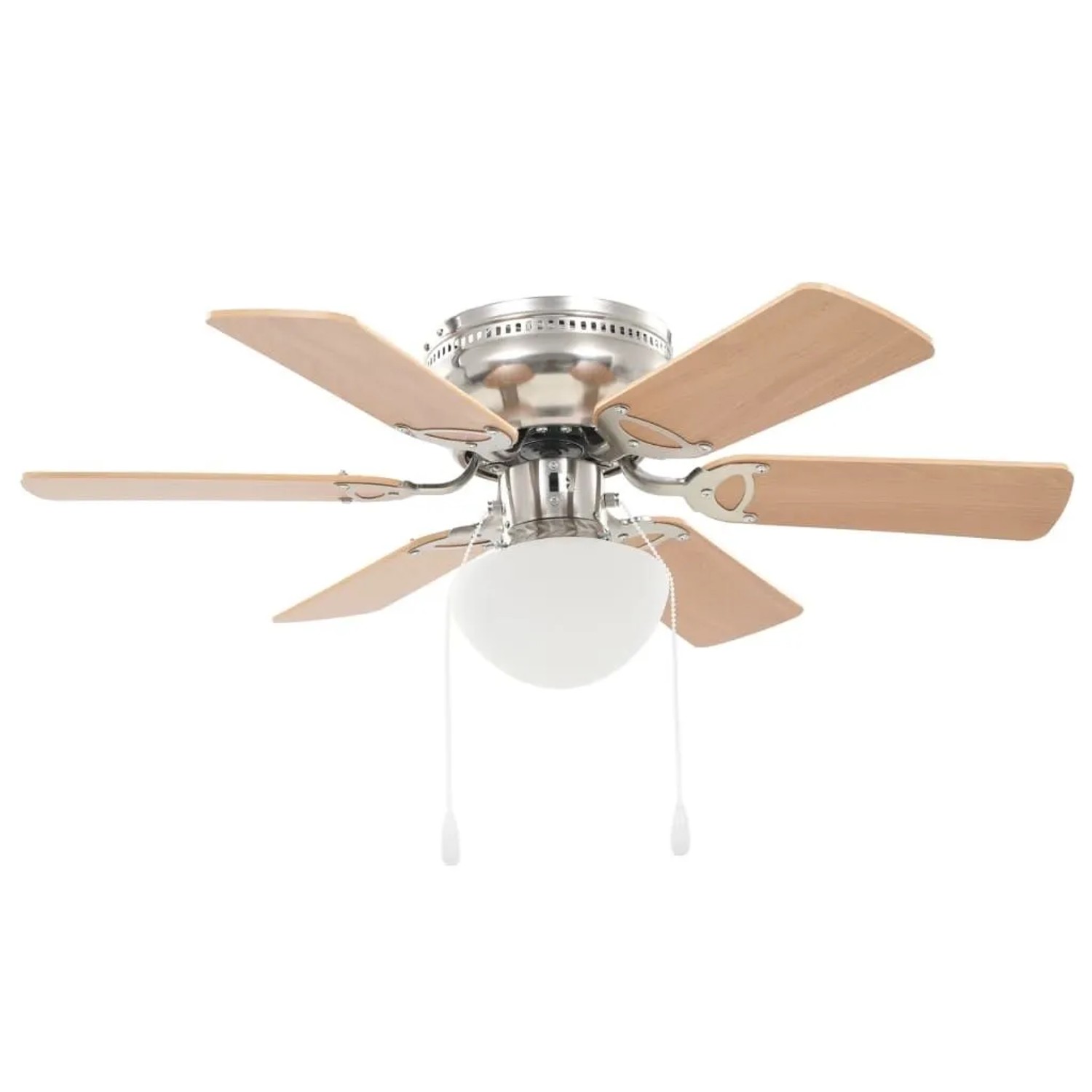 Furnicato Deckenventilator Mit Leuchte Hellbraun 82 Cm