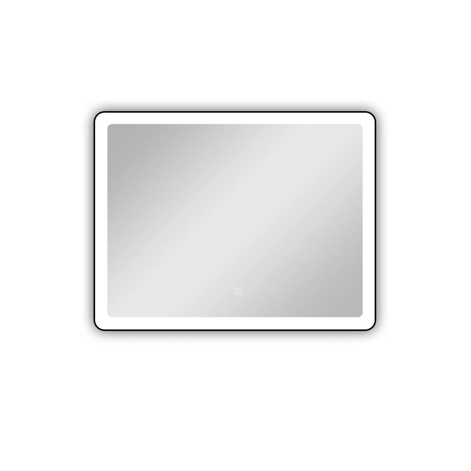 Duschparadies LED Spiegel 3 Lichtfarbe Dimmbar Memory 70x50cm Badspiegel mit Touch Beschlagfrei Schwarz Rahmen