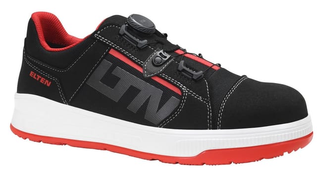 ELTEN Sicherheitshalbschuh ISAAK XXST BOA BLACK RED Low ESD S2 Größe 36