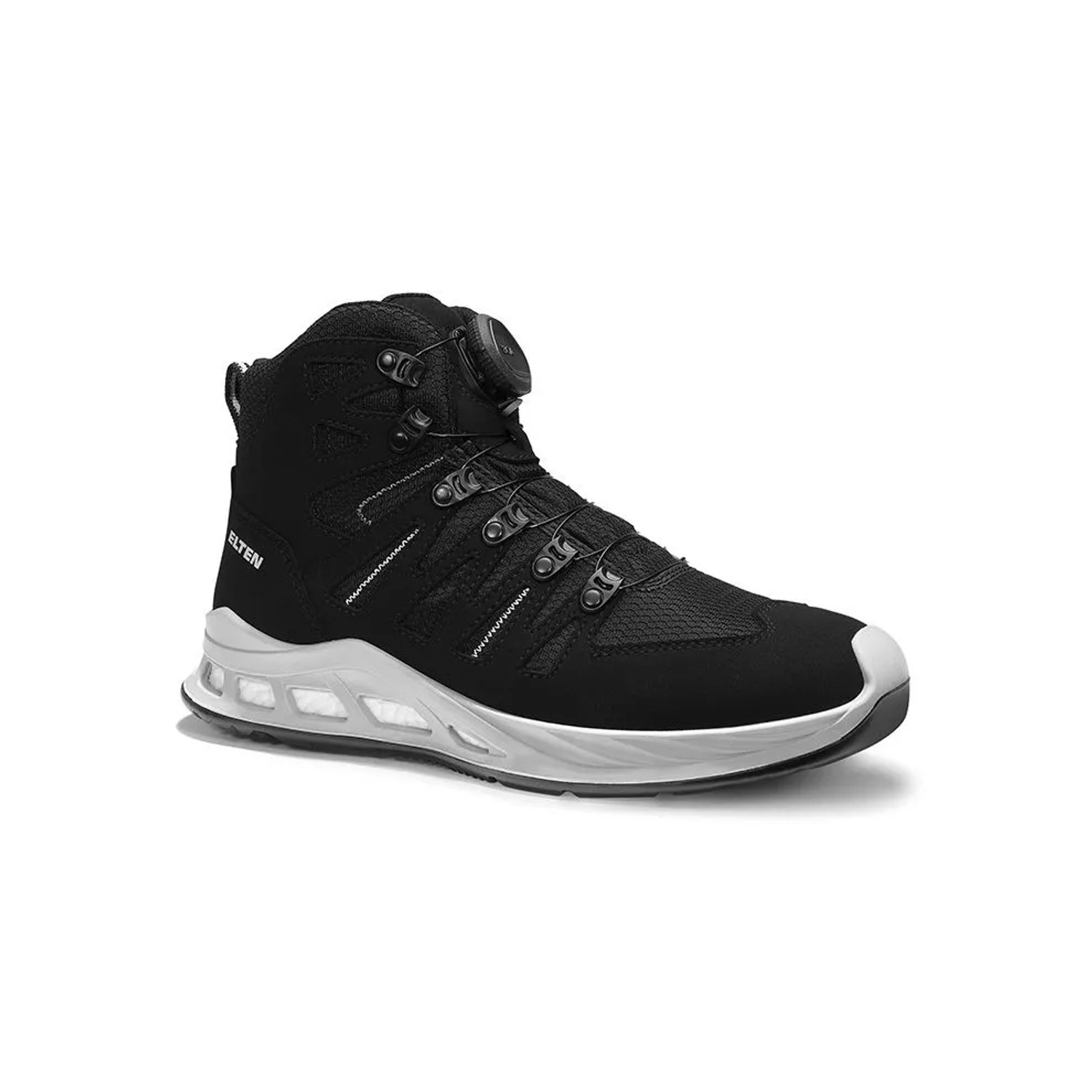 ELTEN Sicherheitsstiefel MADDOX XXR BOA BLACK GREY Mid ESD S3S Größe 44