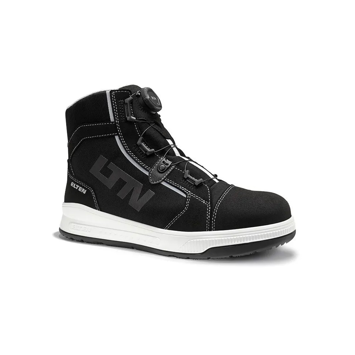 ELTEN Sicherheitsstiefel ISAAK XXST BOA BLACK GREY Mid ESD S3S Größe 39