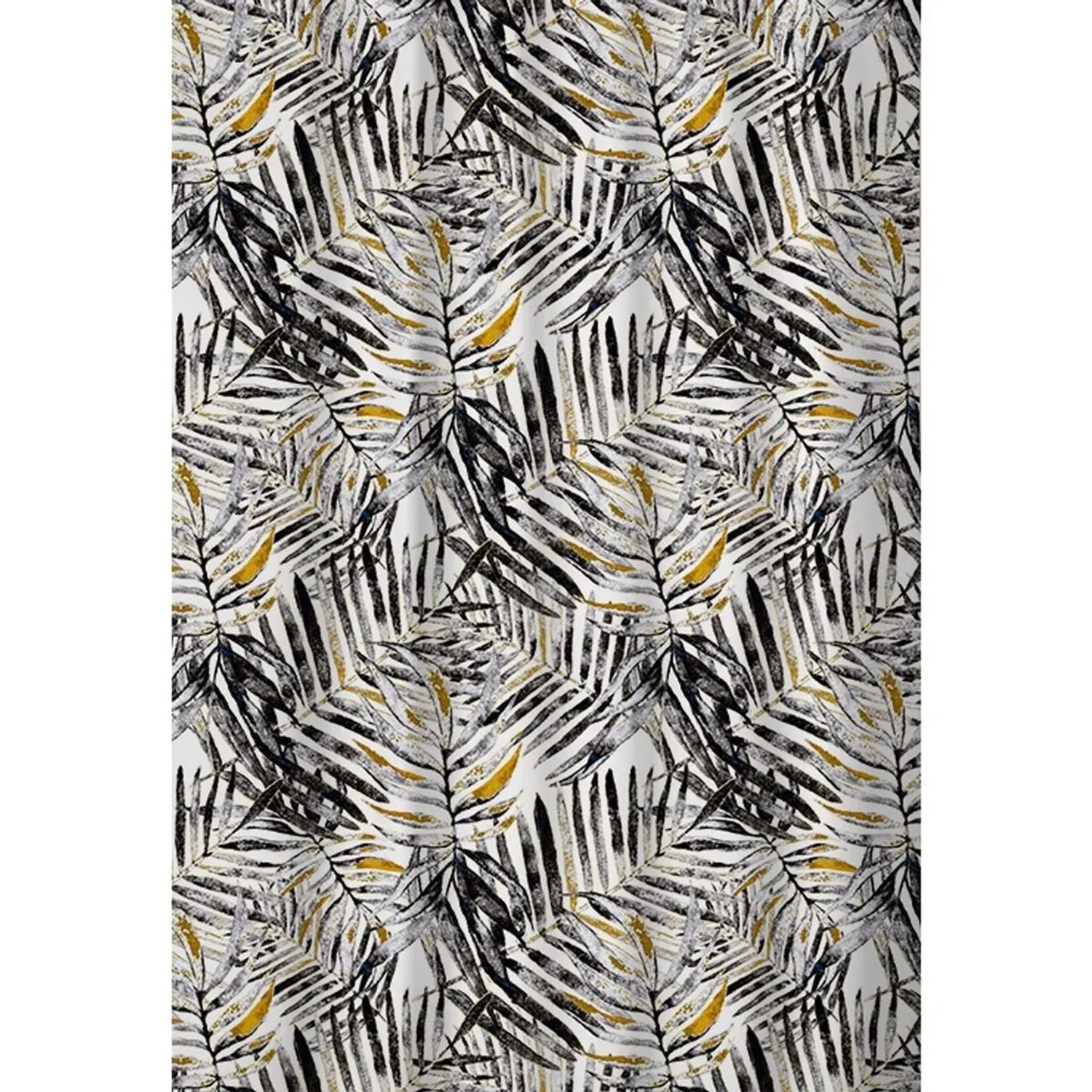 Euroshowers Duschvorhang Goldene Blätter 180 x 200 cm mit 12 Ringen