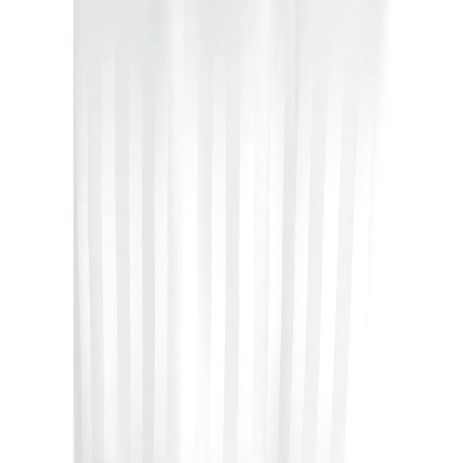 Euroshowers Duschvorhang Zober Weiß 180 x 200 cm mit 12 Ringen