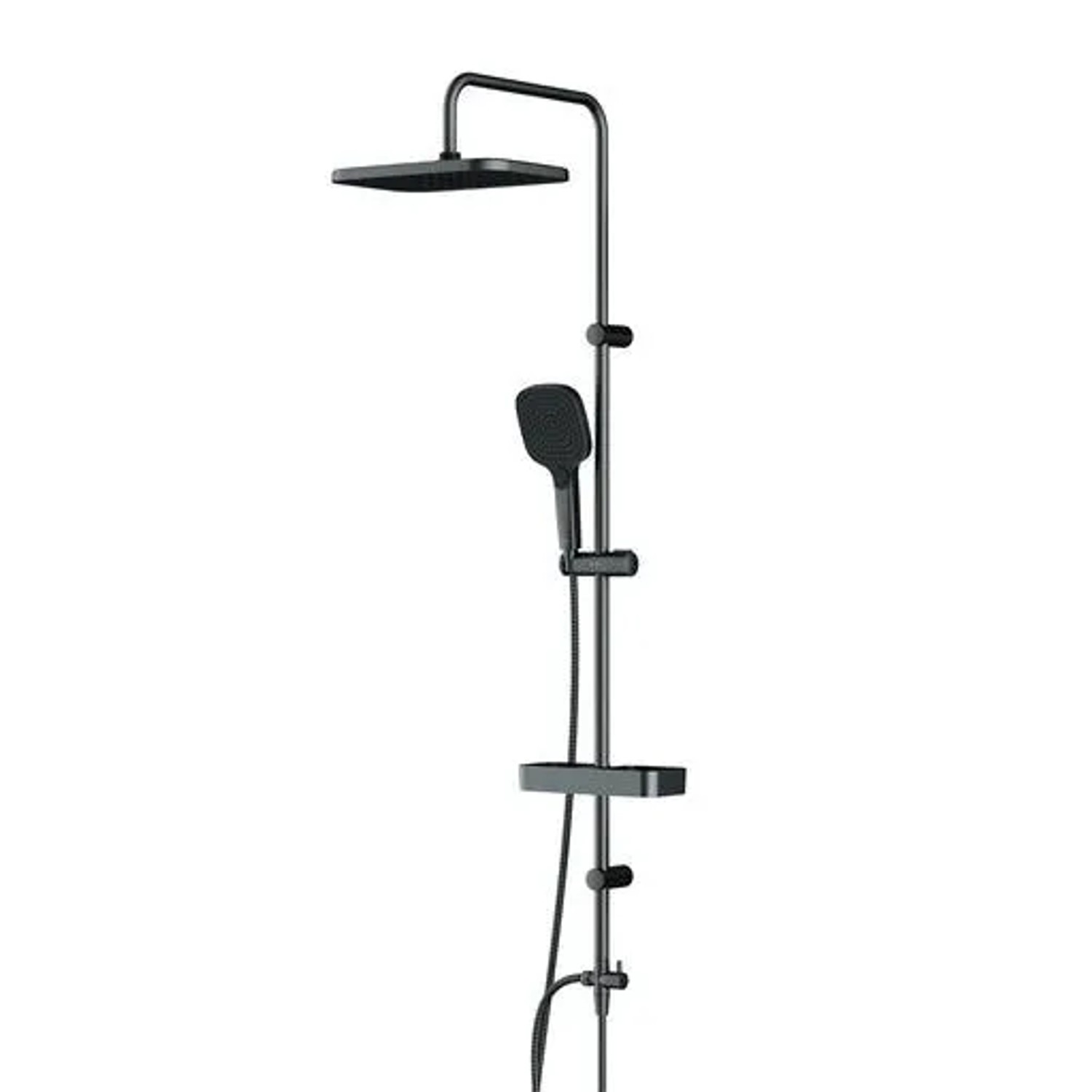 AM.PM Duschsystem Play Duschset Duschsystem ohne Armatur Regenduschset Handbrause Duschsäule F078W222 Schwarz