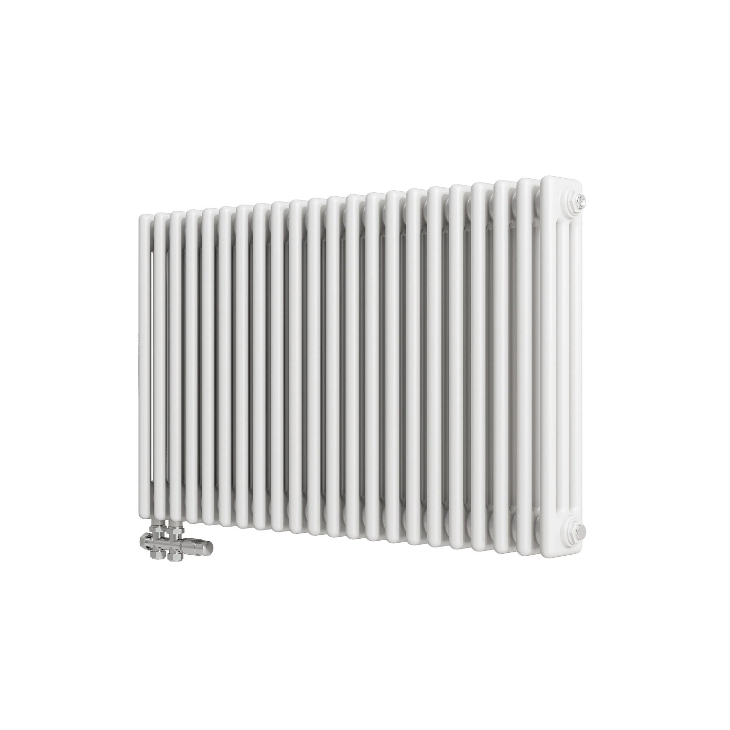 Duschparadies Traditioneller Heizkörper 600 x 1010 mm 1554W Dreilagig Gusseisenstil Weiß