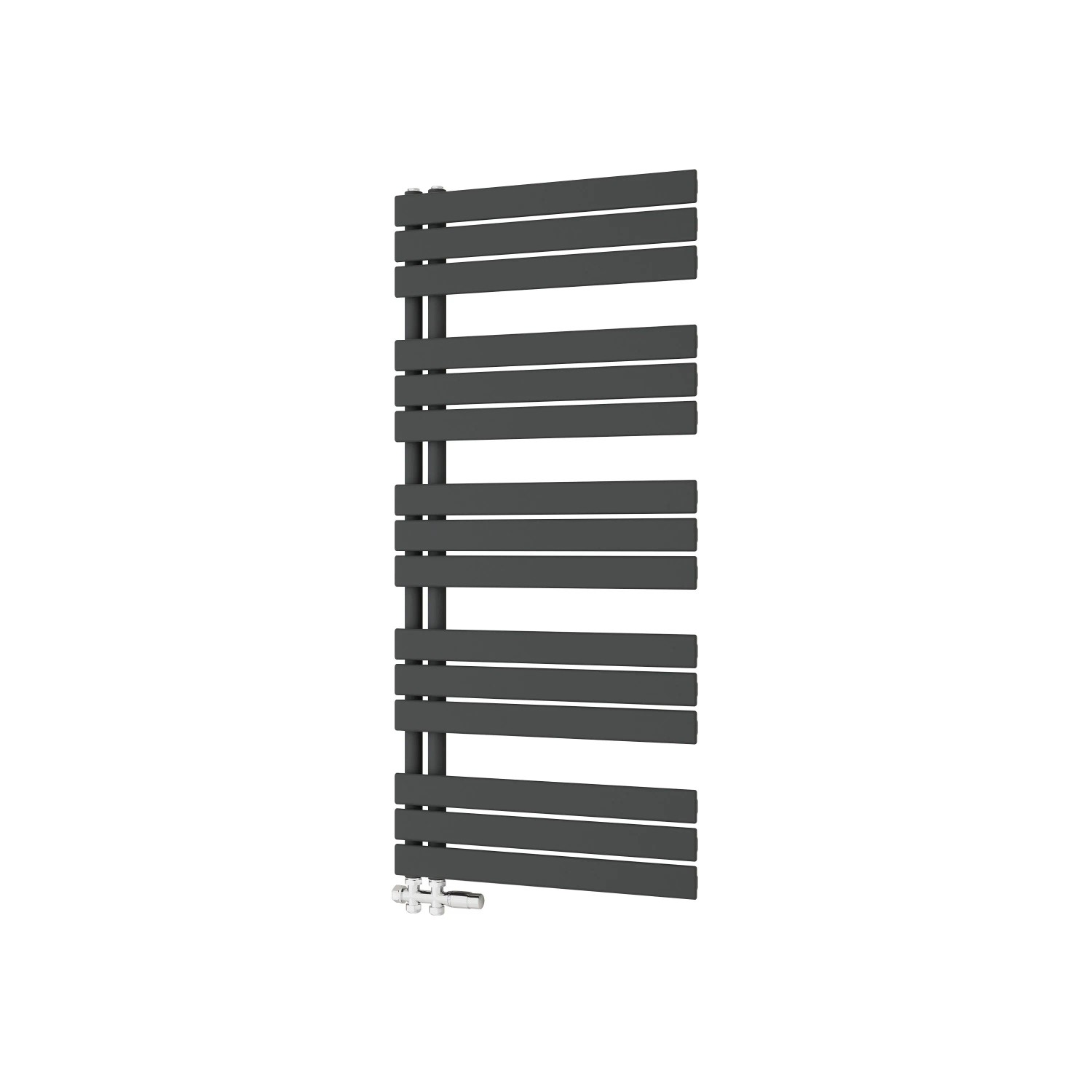 Duschparadies Badheizkörper Handtuchtrockner für Badezimmer 1320x600mm 886W Seitenanschluss Anthrazit