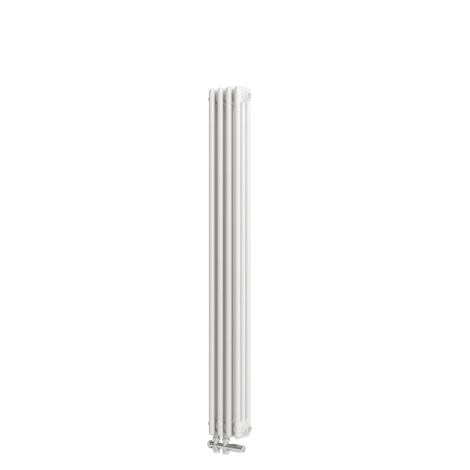 Duschparadies Traditioneller Heizkörper 1500 x 200 mm 700W Dreilagig Gusseisenstil Weiß