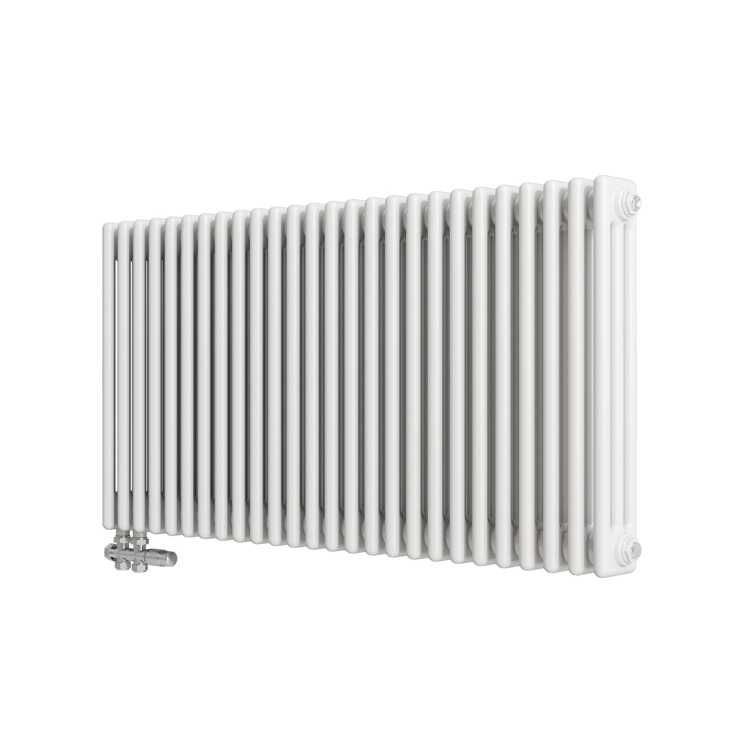 Duschparadies Traditioneller Heizkörper 600 x 1190 mm 1828W Dreilagig Gusseisenstil Weiß