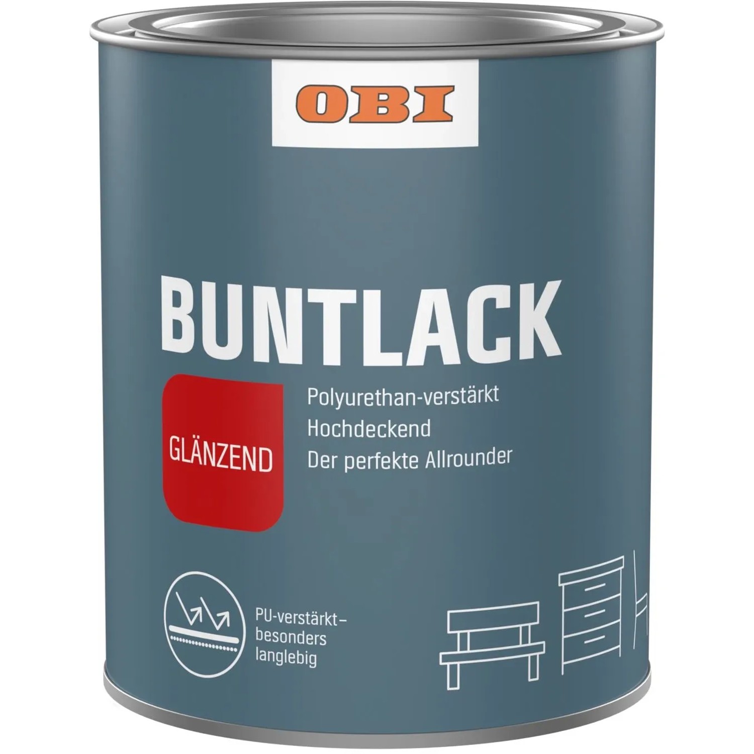 OBI PU Buntlack Feuerrot glänzend 375 ml