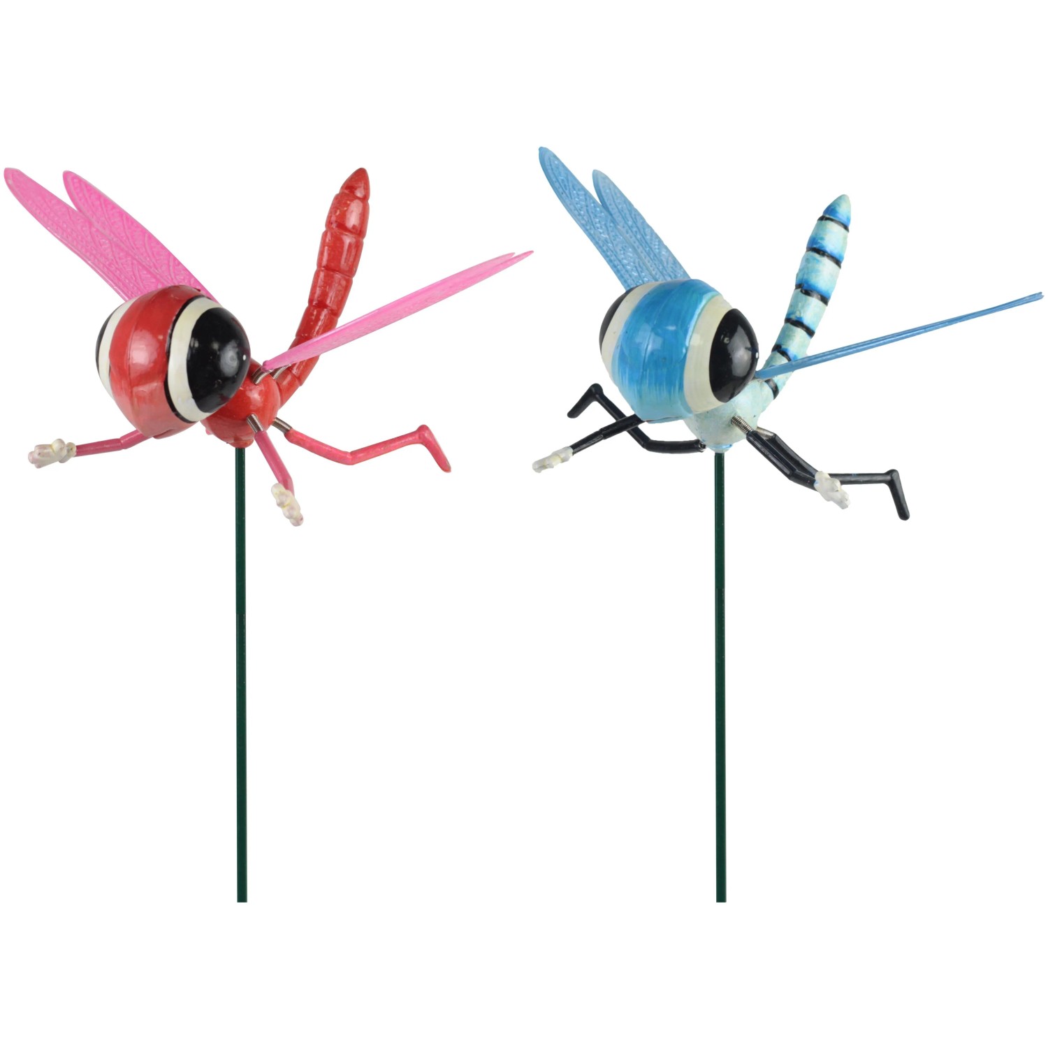 FunSpinners Deko Gartenstecker Libelle 49 cm Kunststoff