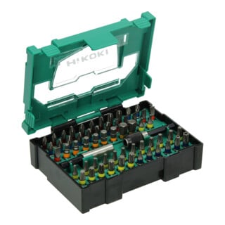 HiKOKI Bit-Box 1/4", 60-teilig, 25mm, inkl. magnetischem Bithalter und magnetischem Bithalter mit Schnellwechselsystem