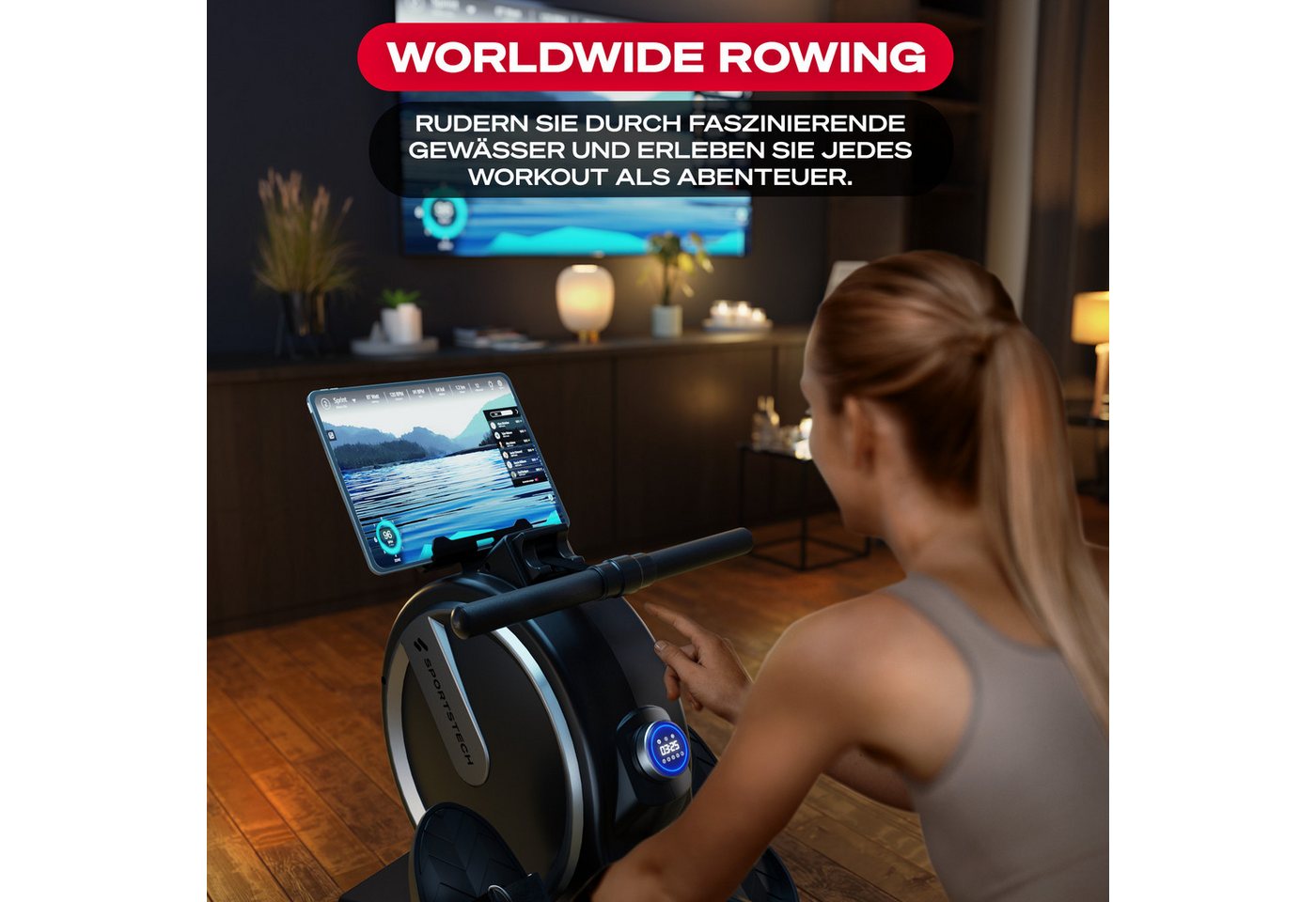 SPORTSTECH 20519 - Rudergerät, PROwer schwarz Bild 5