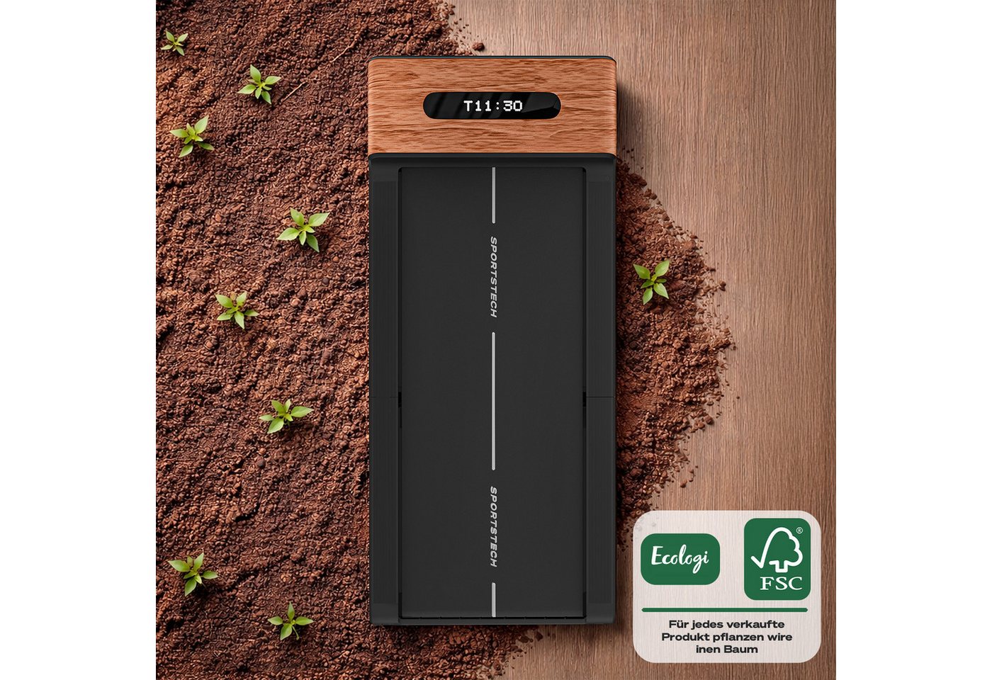 SPORTSTECH 20689 - Walking-Pad, WoodPad Pro dunkelbraun
