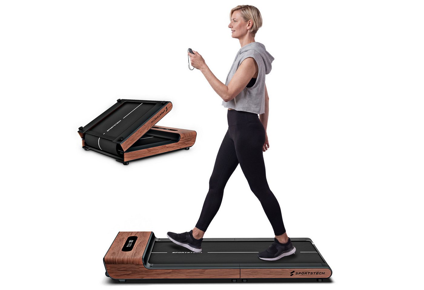 SPORTSTECH 20689 - Walking-Pad, WoodPad Pro dunkelbraun Bild 4