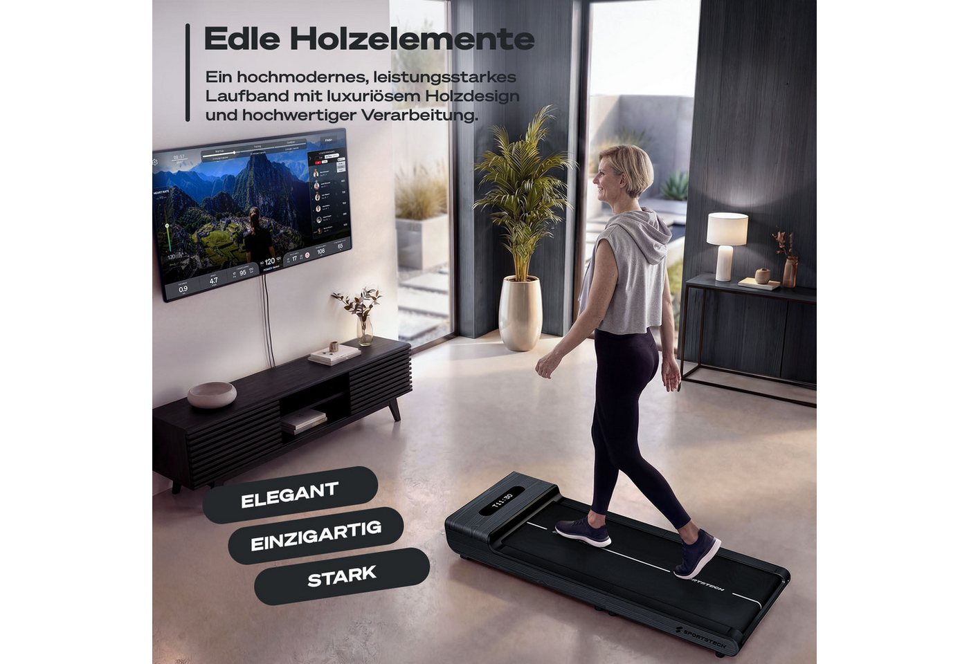 SPORTSTECH 20690 - Walking-Pad, WoodPad Pro grau Bild 3