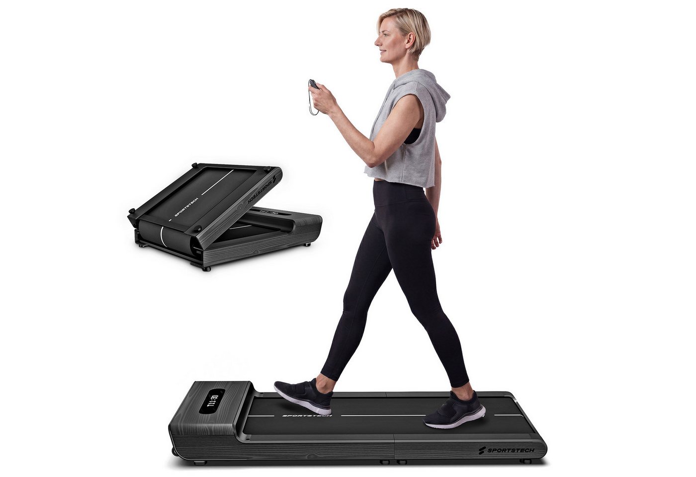 SPORTSTECH 20690 - Walking-Pad, WoodPad Pro grau Bild 4