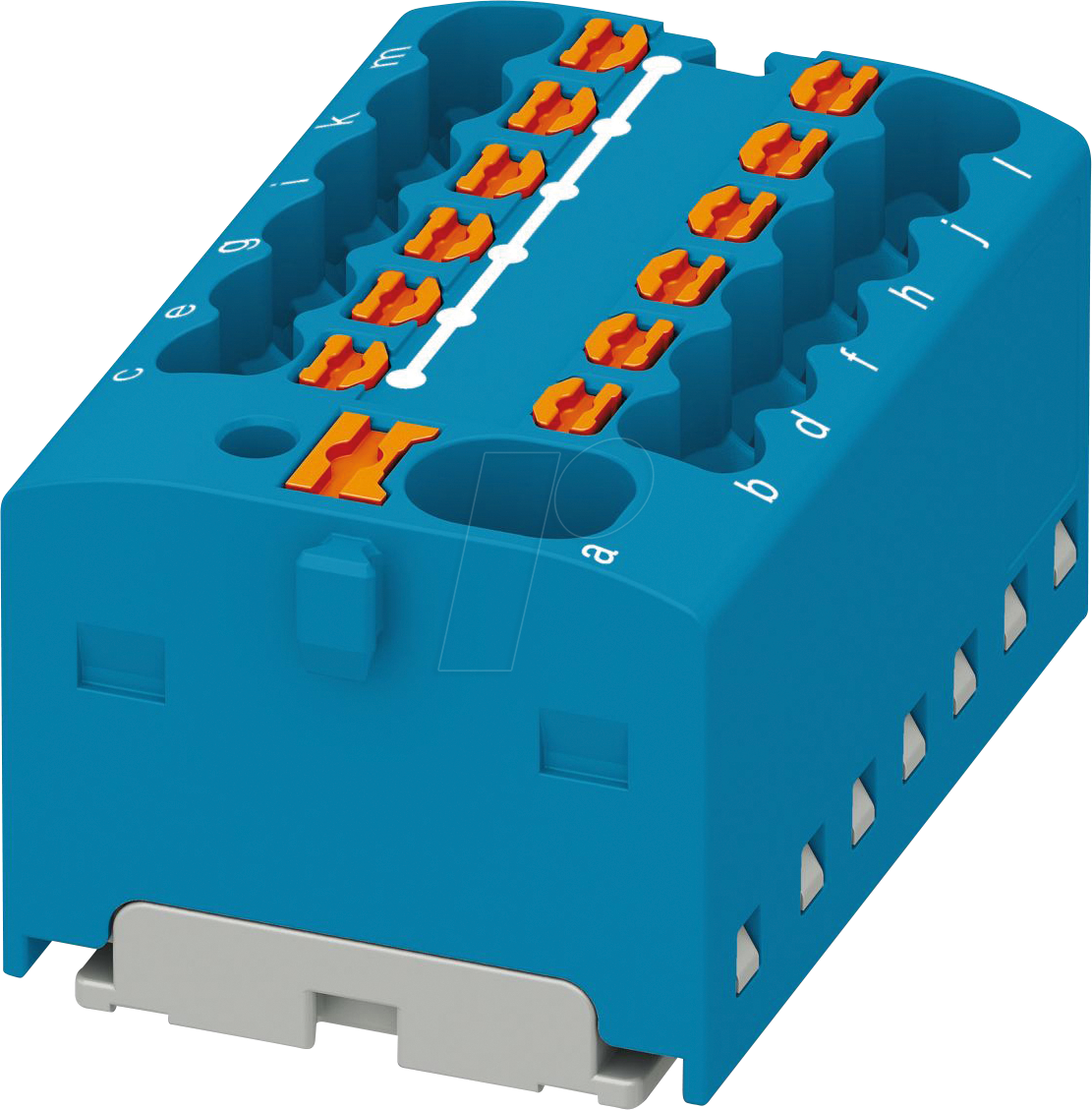 PHOE 1046974 - Verteilerblock PTFIX, 4/12x1,5, blau