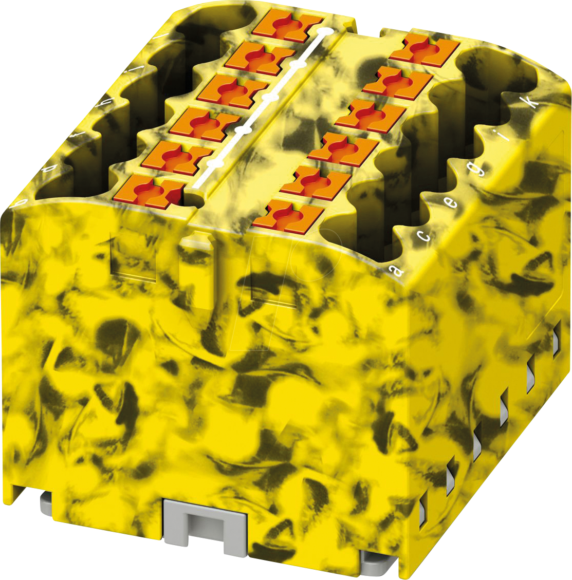 PHOE 3273306 - Verteilerblock PTFIX, 12x2,5, gelb-schwarz