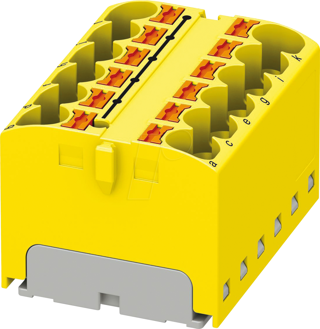PHOE 3273818 - Verteilerblock PTFIX, 12x4, gelb