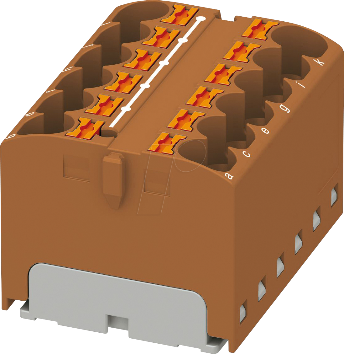 PHOE 3273822 - Verteilerblock PTFIX, 12x4, braun